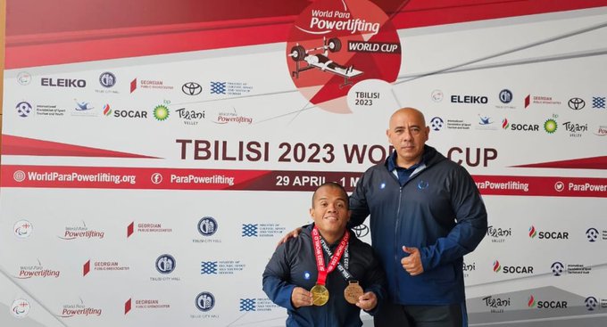 Herbert Aceituno ganó oro y bronce en Copa del Mundo de Parapowerlifting