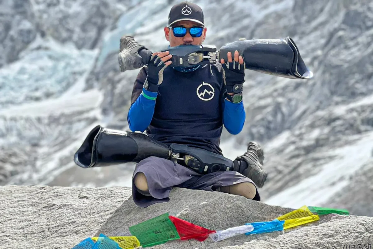 Doble amputado nepalí busca hacer historia conquistando el Everest