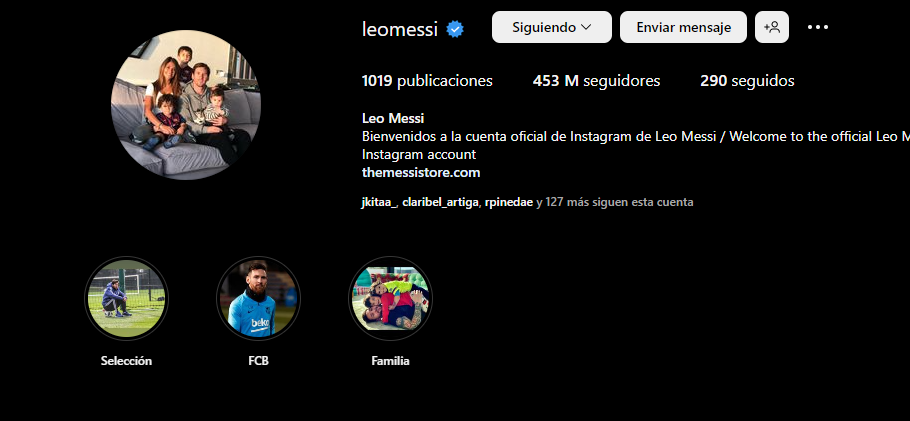 Guiño de Messi al Barcelona en su Instagram