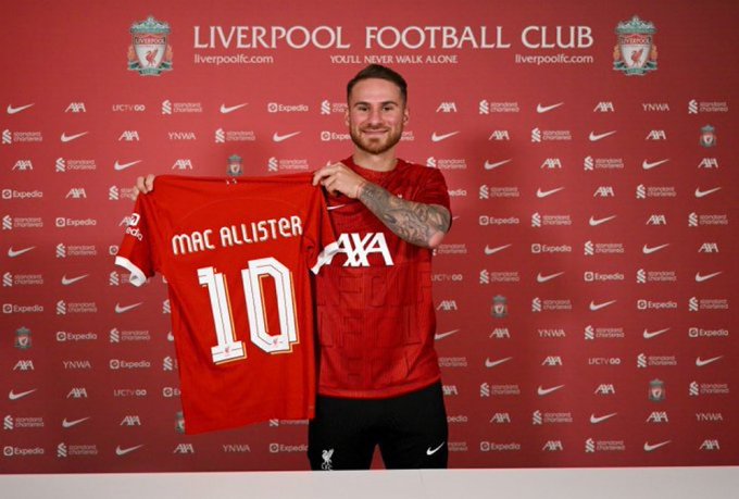 Mac Allister es el nuevo 10 del Liverpool