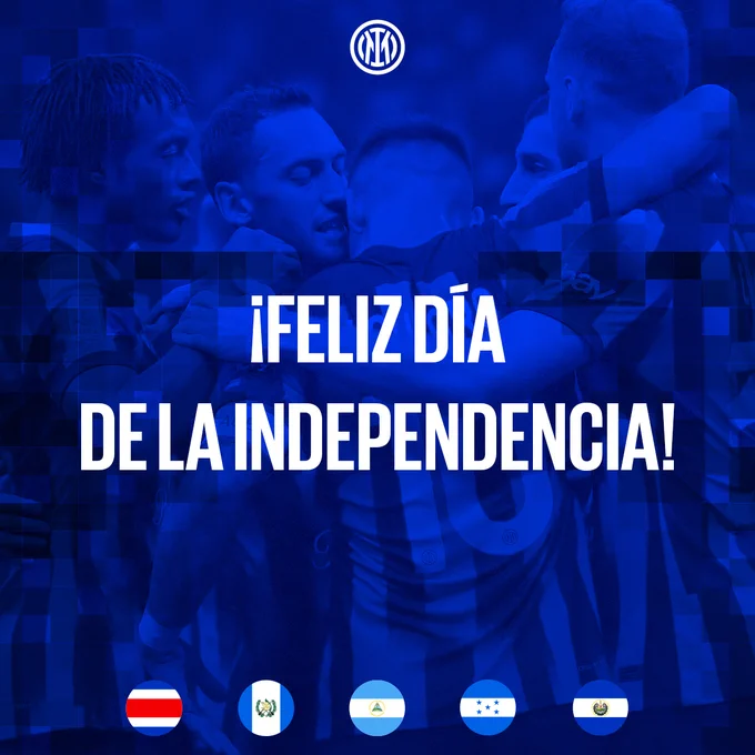 Inter y Bayern saludan a Centroamérica por su independencia