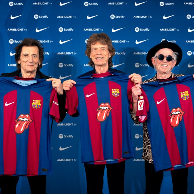 Locura entre los hinchas del Barcelona por la camiseta de los Rolling Stones