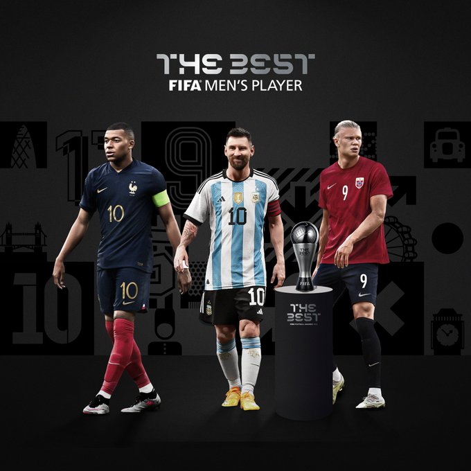 Lista la terna final del premio The Best al Jugador Masculino de la FIFA 2023