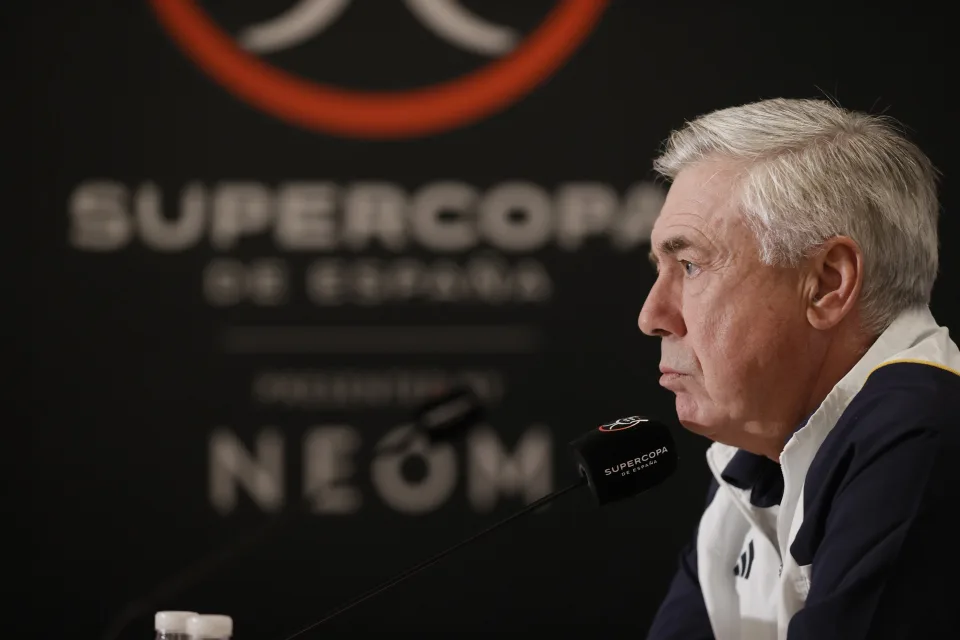 Carlo Ancelotti contento con ganar la Supercopa incluso sin merecerlo