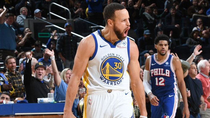 Curry brilla con 37 puntos en victoria de Warriors sobre 76ers